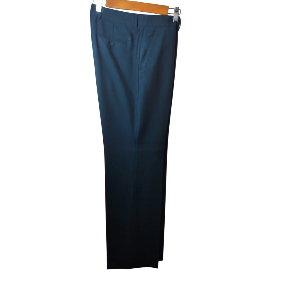Gucci Mens Wool Mohair Dress Pants Teal Blue Tailored Trousers Size IT 44 US 32 - Picture 2 of 11